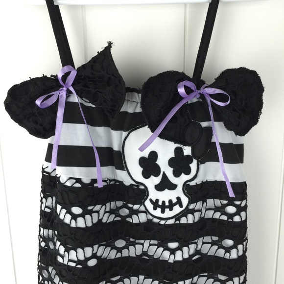 Skull Dress Halloween Costume Size M(8-10) - Picture 3 of 5